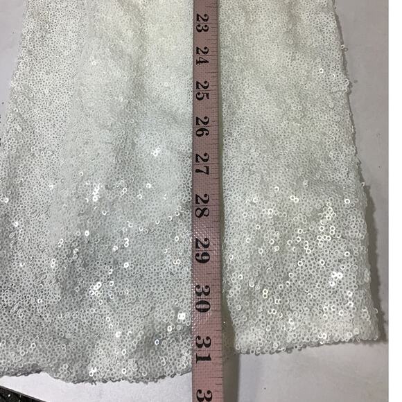 LULU'S XL Feeling Sparkly White Sequin Bow Backlesss Wide-Leg Jumpsuit NEW B120 - Picture 10 of 12